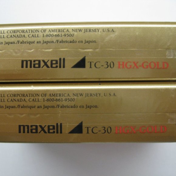 2 Maxell HGX-Gold TC-30 Premium High Grade Camcorder Blank Video Tape VHS-C NEW - Picture 9 of 9